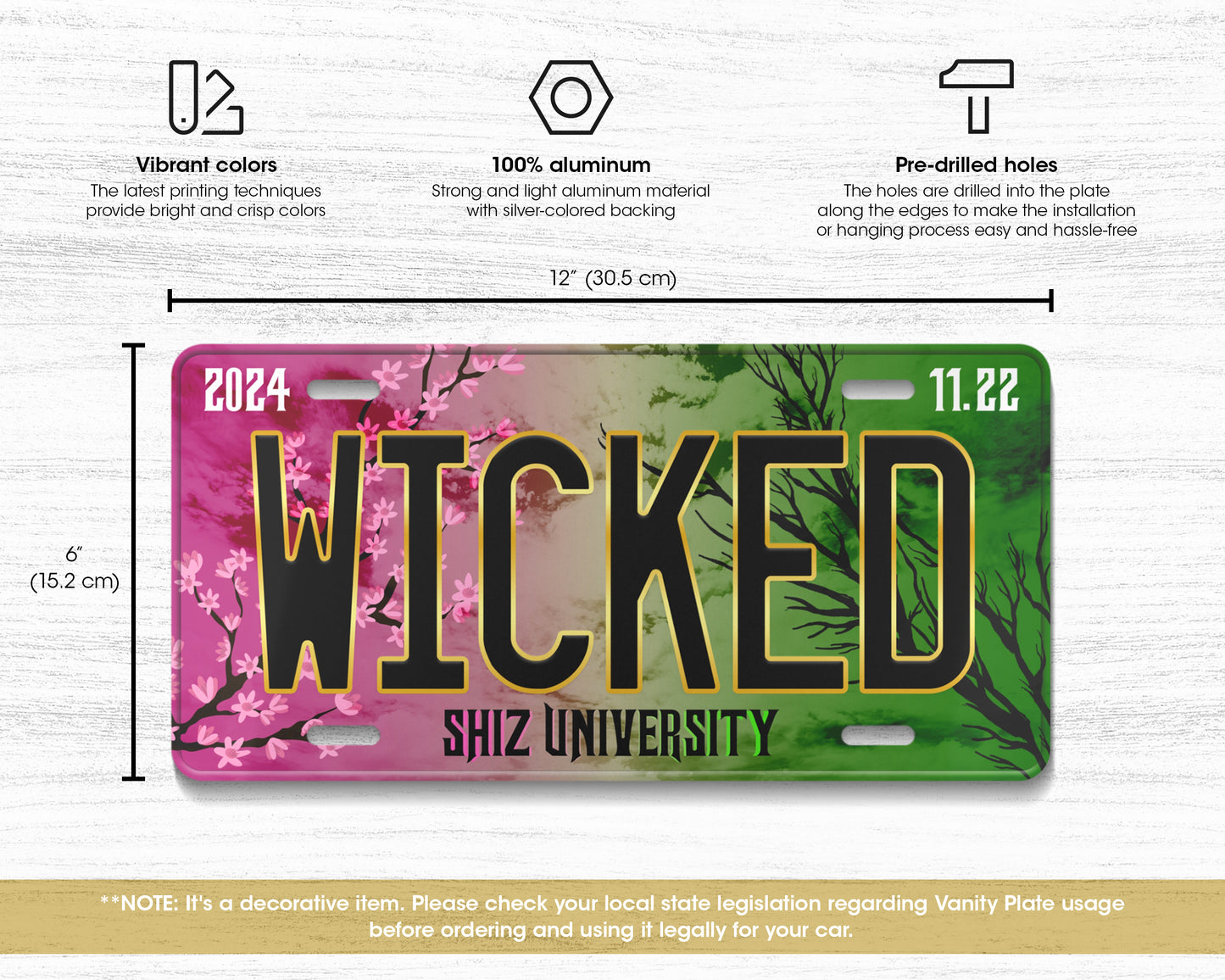 Wicked (2024) movie license plate