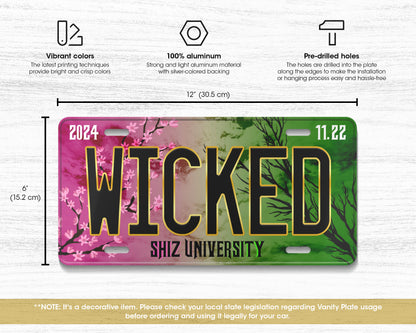 Wicked (2024) movie license plate