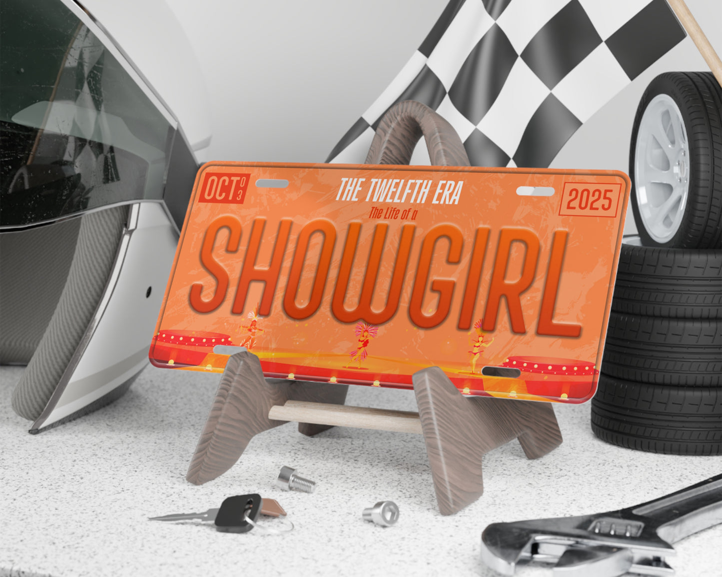 Life of Showgirl era license plate