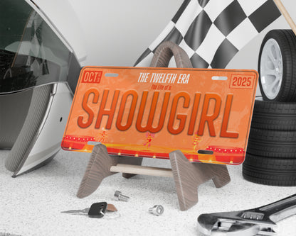 Life of Showgirl era license plate
