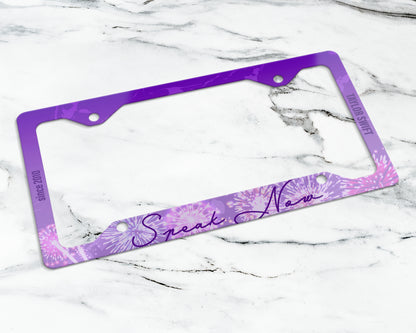 Speak Now era license plate frame