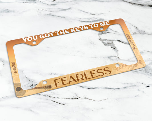 Fearless era license plate frame