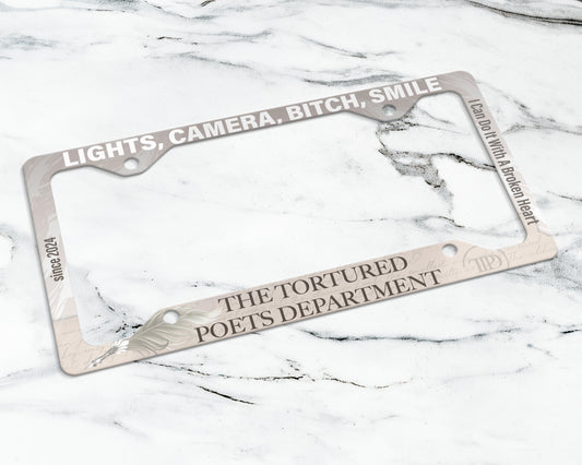 Tortured Poets era license plate frame