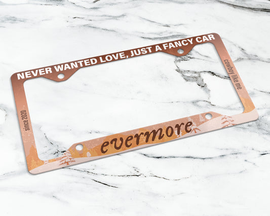 Evermore era license plate frame