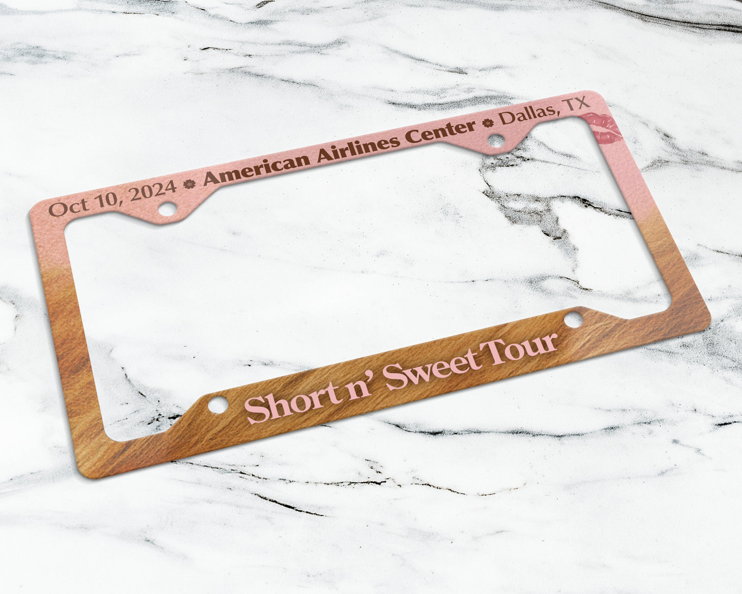 Short n' Sweet Tour license plate frame