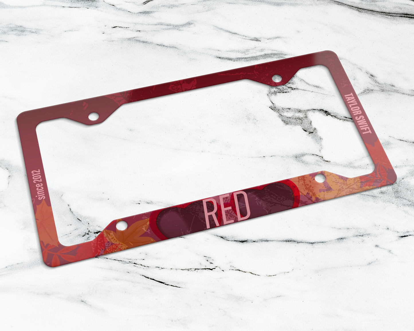 Red era license plate frame