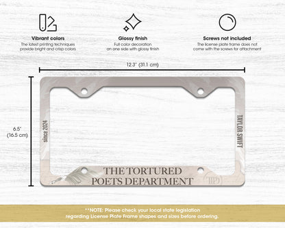 Tortured Poets era license plate frame