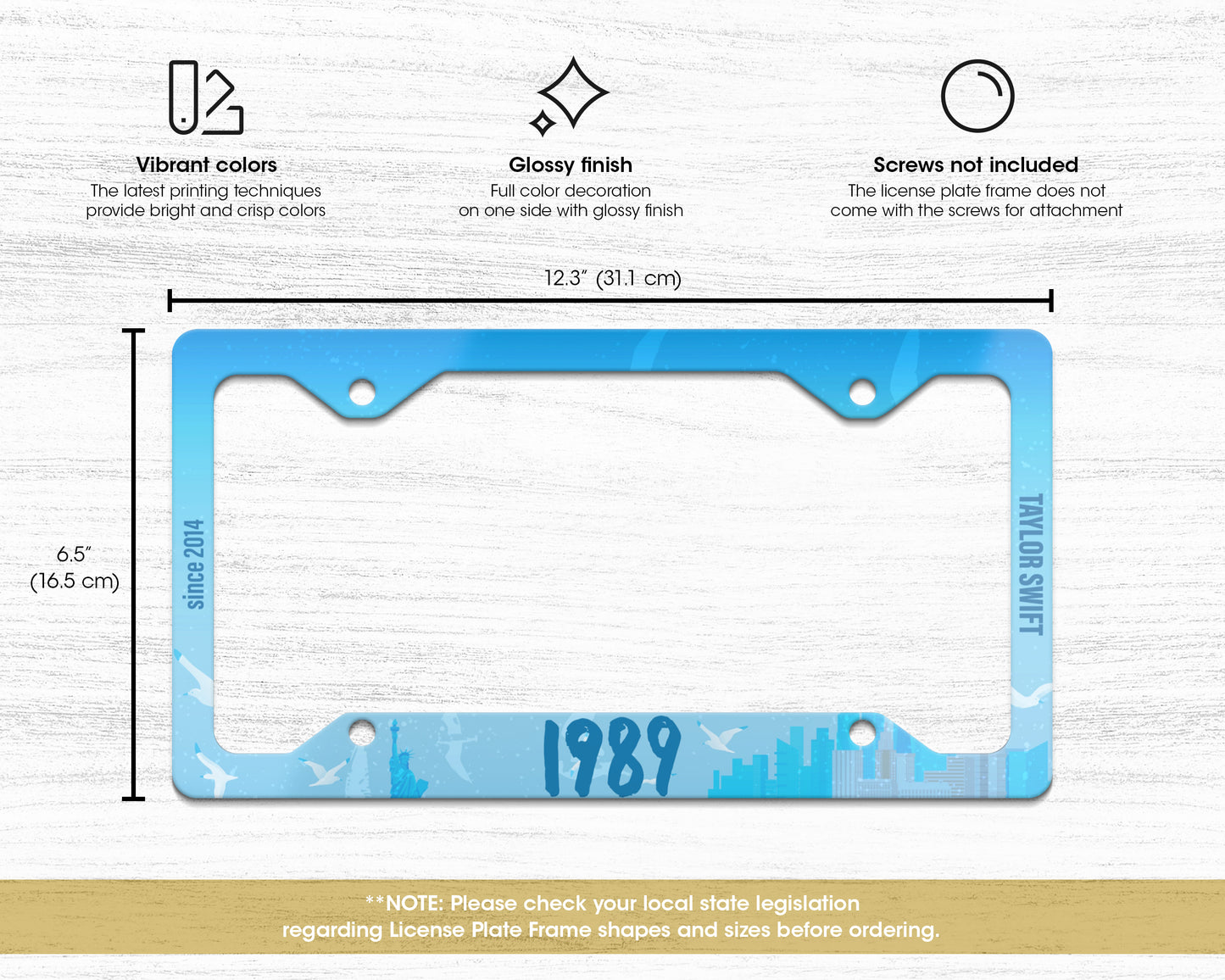 1989 era license plate frame