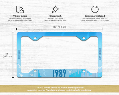 1989 era license plate frame