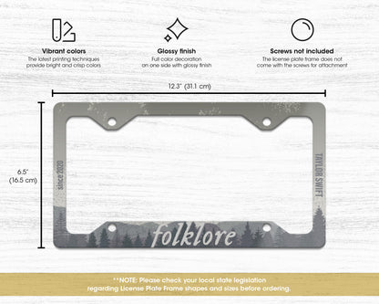 Folklore era license plate frame