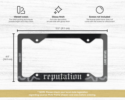 Reputation era license plate frame