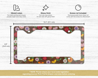 Piano Flowers The Eras Tour license plate frame