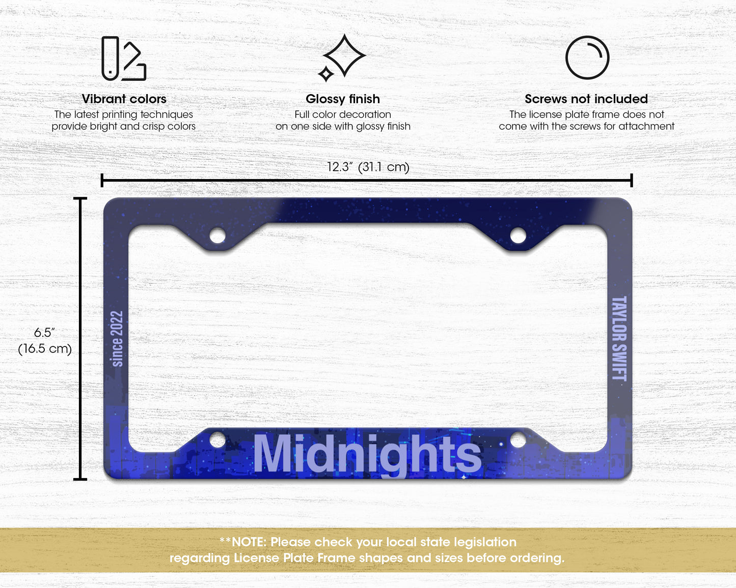 Midnights era license plate frame