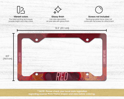 Red era license plate frame