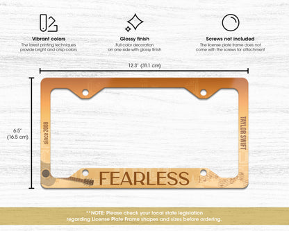 Fearless era license plate frame