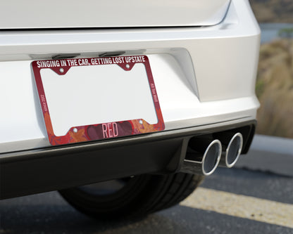 Red era license plate frame