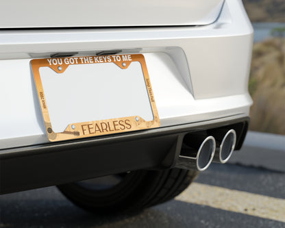 Fearless era license plate frame