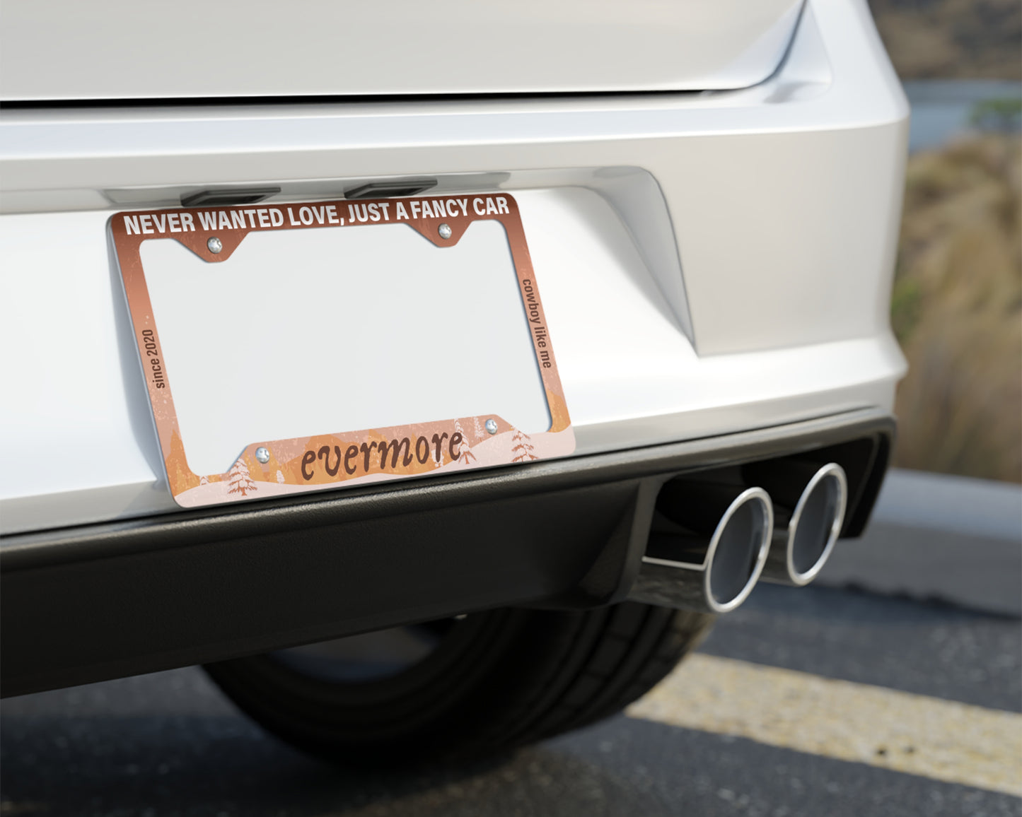 Evermore era license plate frame