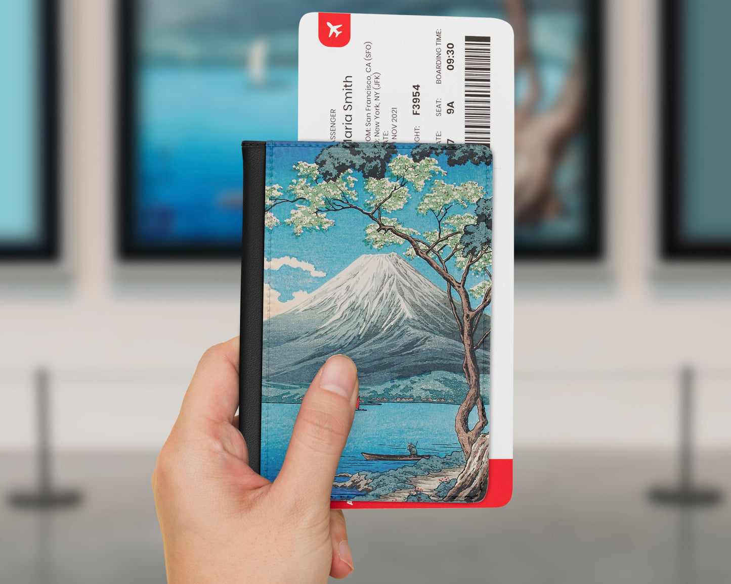 Hiroaki Takahashi - Mount Fuji from Lake Yamanaka passport cover