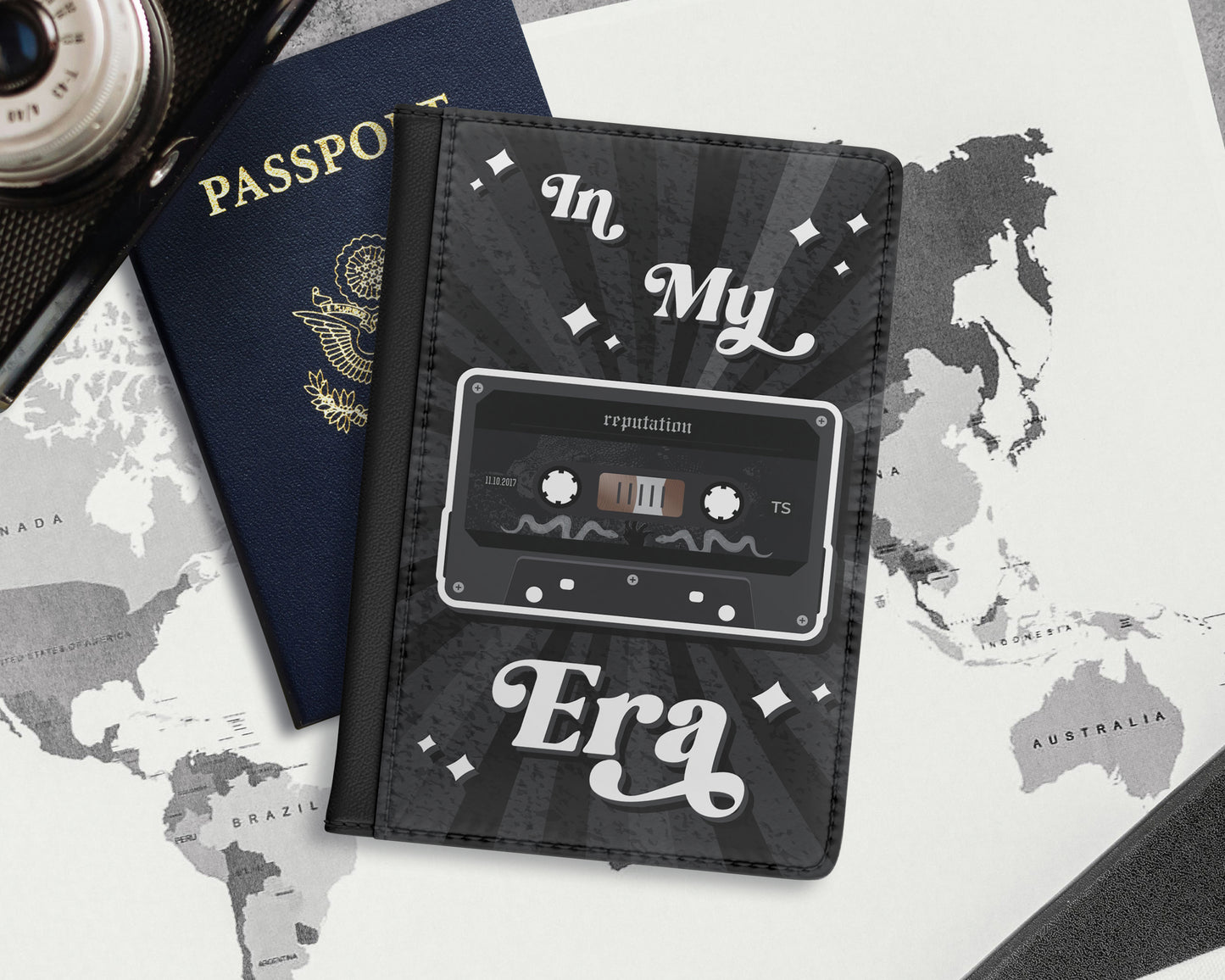 In my Reputation era vintage cassette tape passport cover