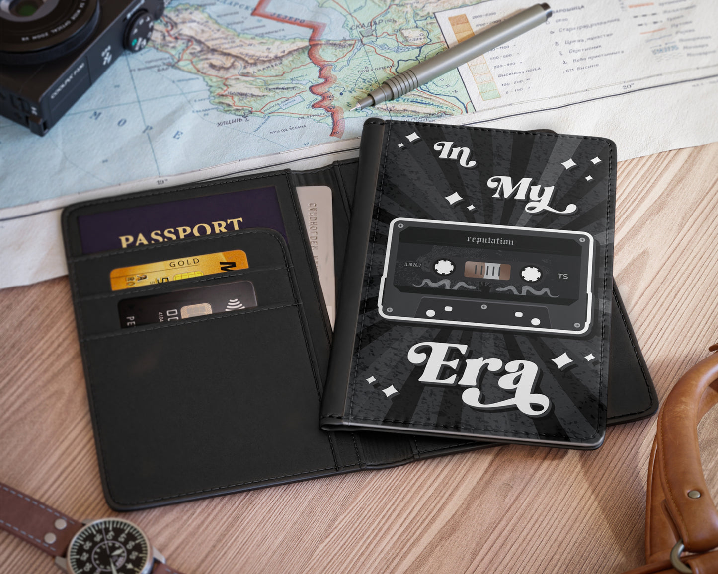 In my Reputation era vintage cassette tape passport cover