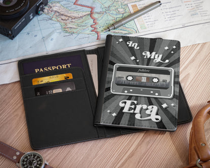 In my Folklore era vintage cassette tape passport cover