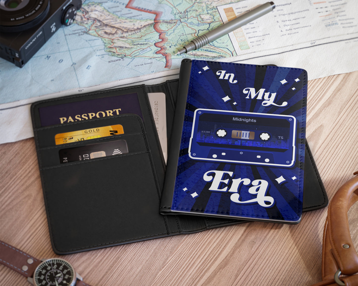 In my Midnights era vintage cassette tape passport cover