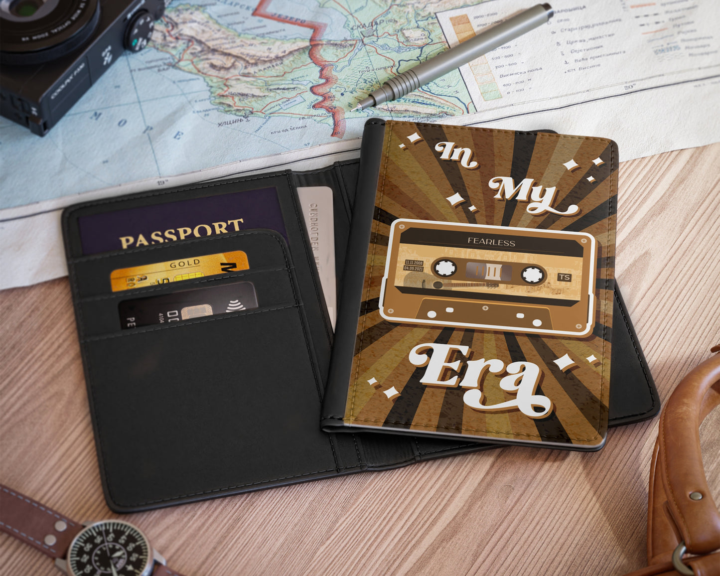 In my Fearless era vintage cassette tape passport cover