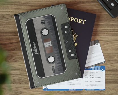 Folklore era cassette tape passport cover