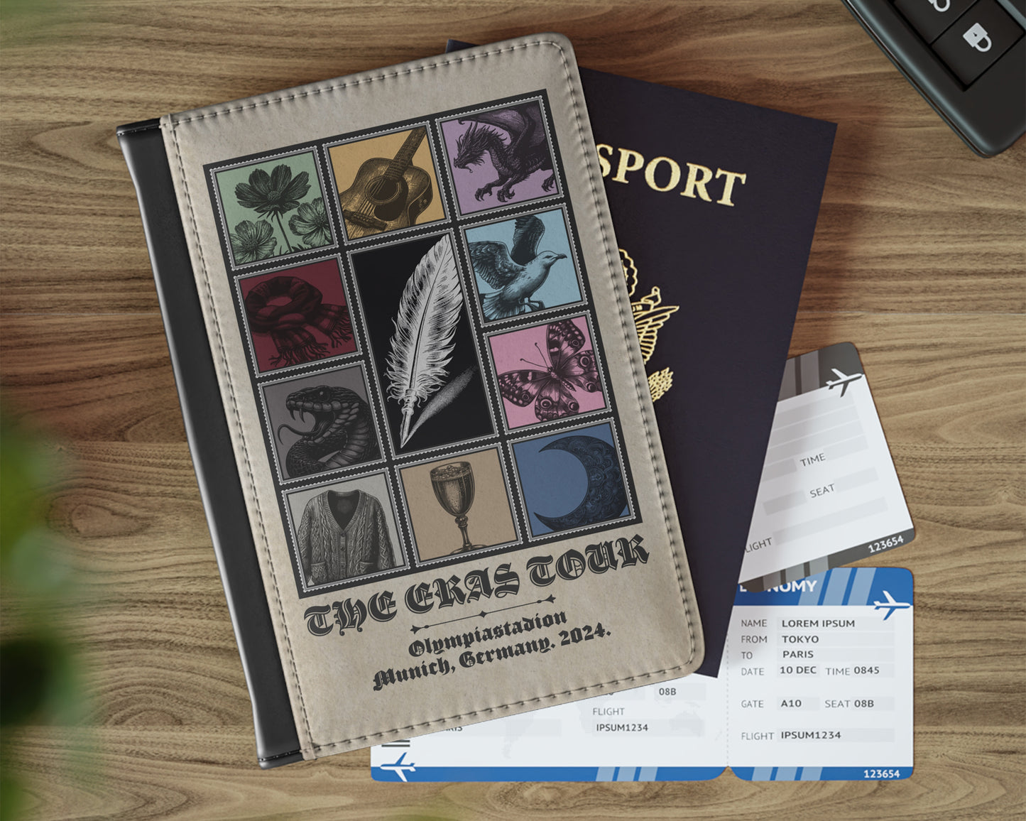 The Eras Tour medieval style passport cover