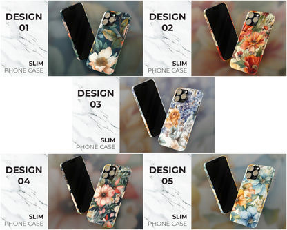 Watercolor flowers iPhone case