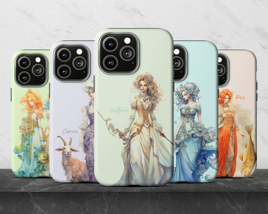 Zodiac sign watercolor Goddesses iPhone case