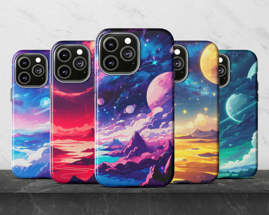 Galaxy skies in anime style iPhone case