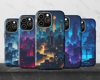 Night cities in anime style iPhone case