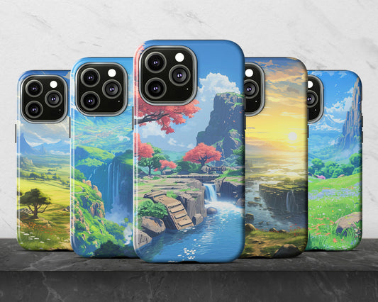Game backgrounds in anime style iPhone case