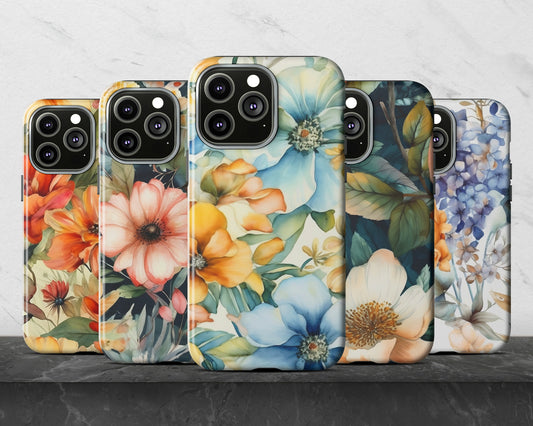 Watercolor flowers iPhone case