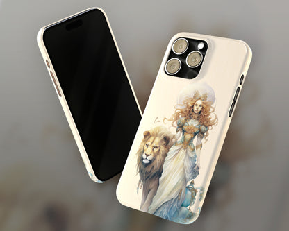 Leo Zodiac sign watercolor Goddess iPhone case