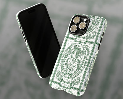 Taurus Zodiac sign line art card iPhone case