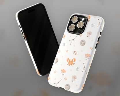 Cancer Zodiac sign watercolor baby pattern iPhone case