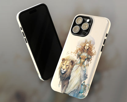 Leo Zodiac sign watercolor Goddess iPhone case