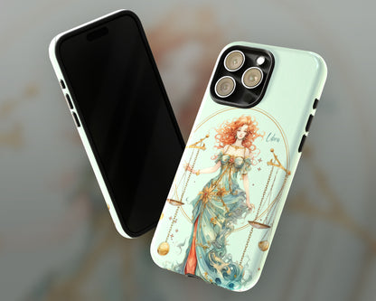 Libra Zodiac sign watercolor Goddess iPhone case