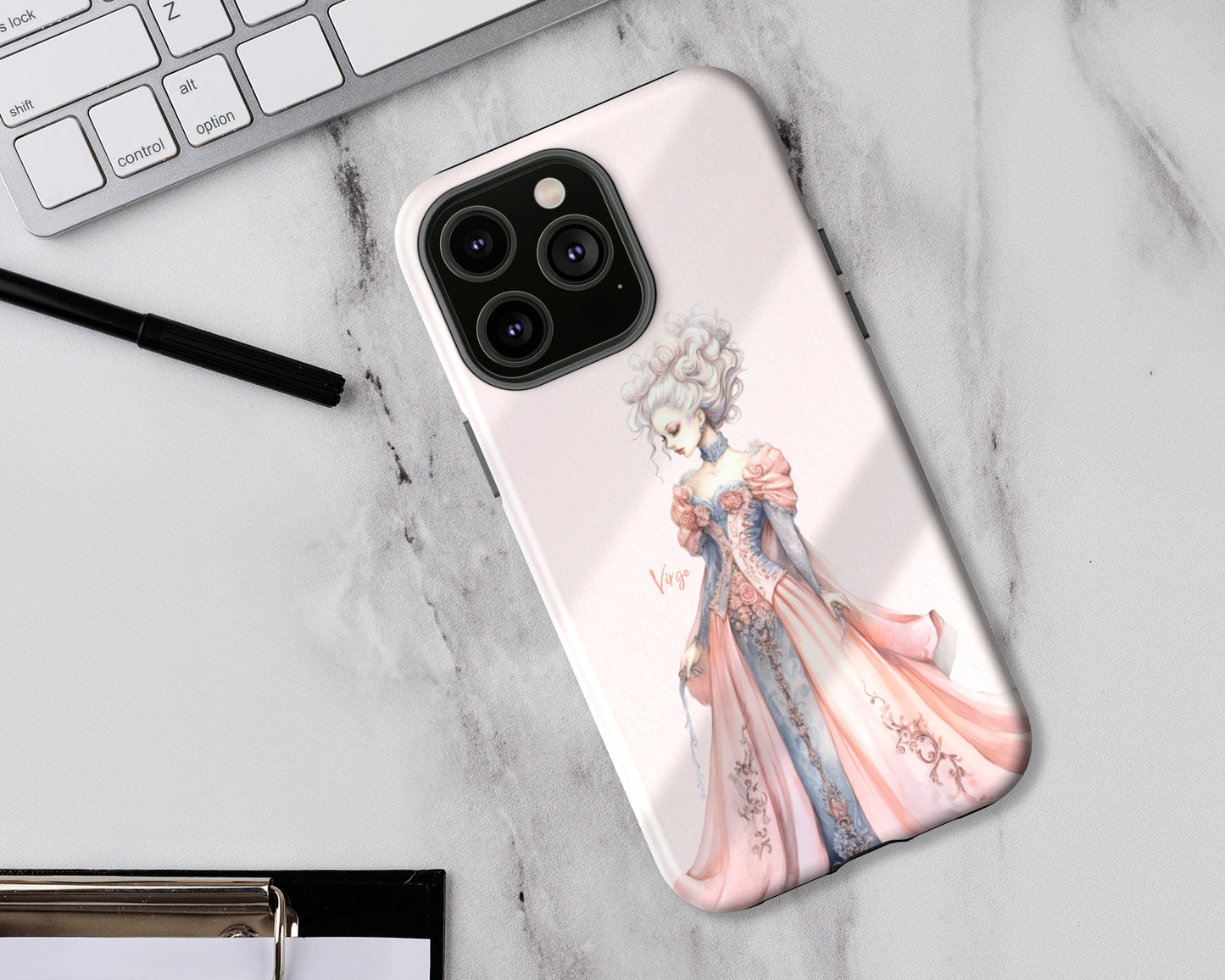 Virgo Zodiac sign watercolor Goddess iPhone case