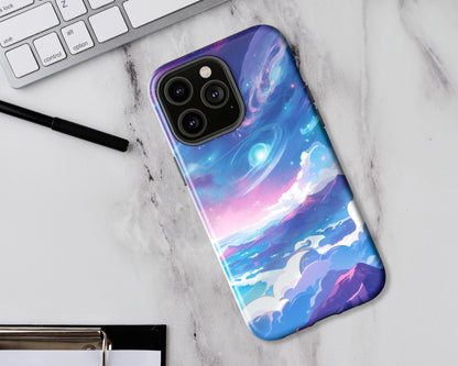 Galaxy skies in anime style iPhone case