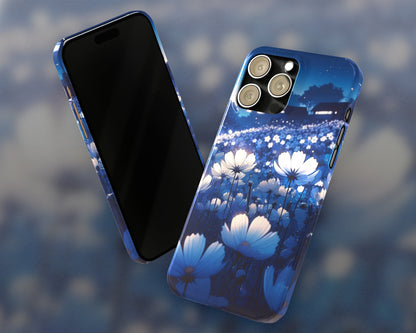 Flower fields in anime style iPhone case