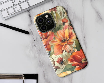 Watercolor flowers iPhone case