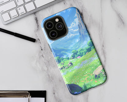 Game backgrounds in anime style iPhone case