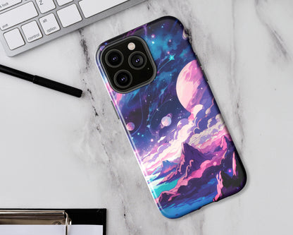 Galaxy skies in anime style iPhone case