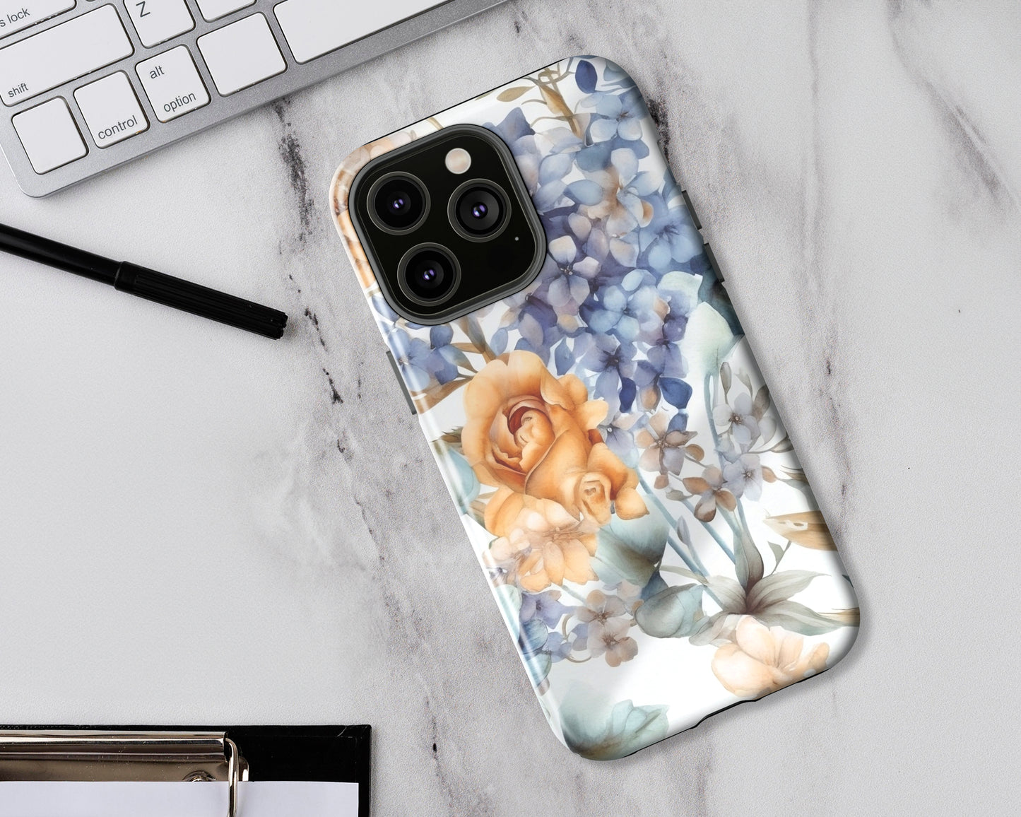 Watercolor flowers iPhone case