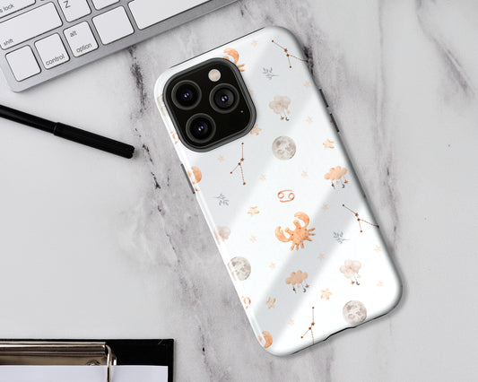 Cancer Zodiac sign watercolor baby pattern iPhone case