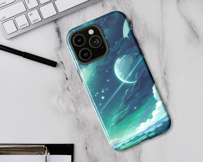 Galaxy skies in anime style iPhone case